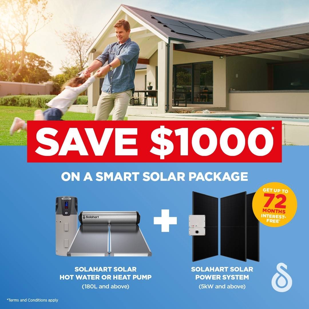 Save $1,000* on a Smart Solar Package from Solahart